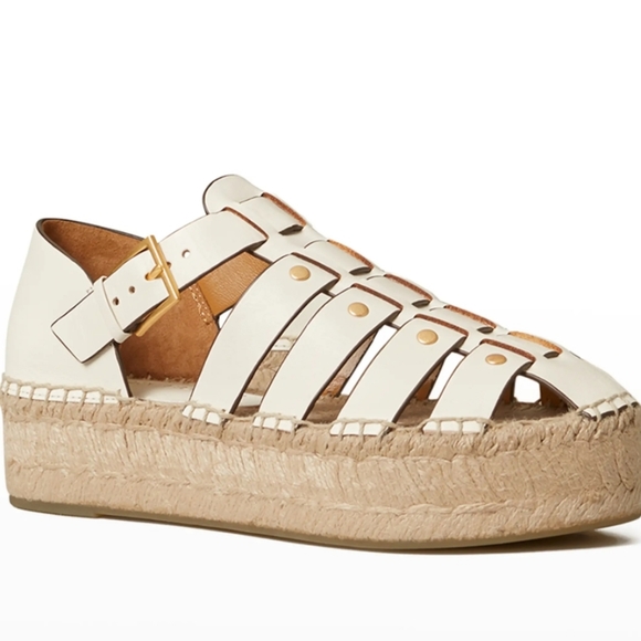 Tory Burch Shoes - Tory Burch Fisherman Platform Espadrille Ivory Women's Size 9M NWOT'S